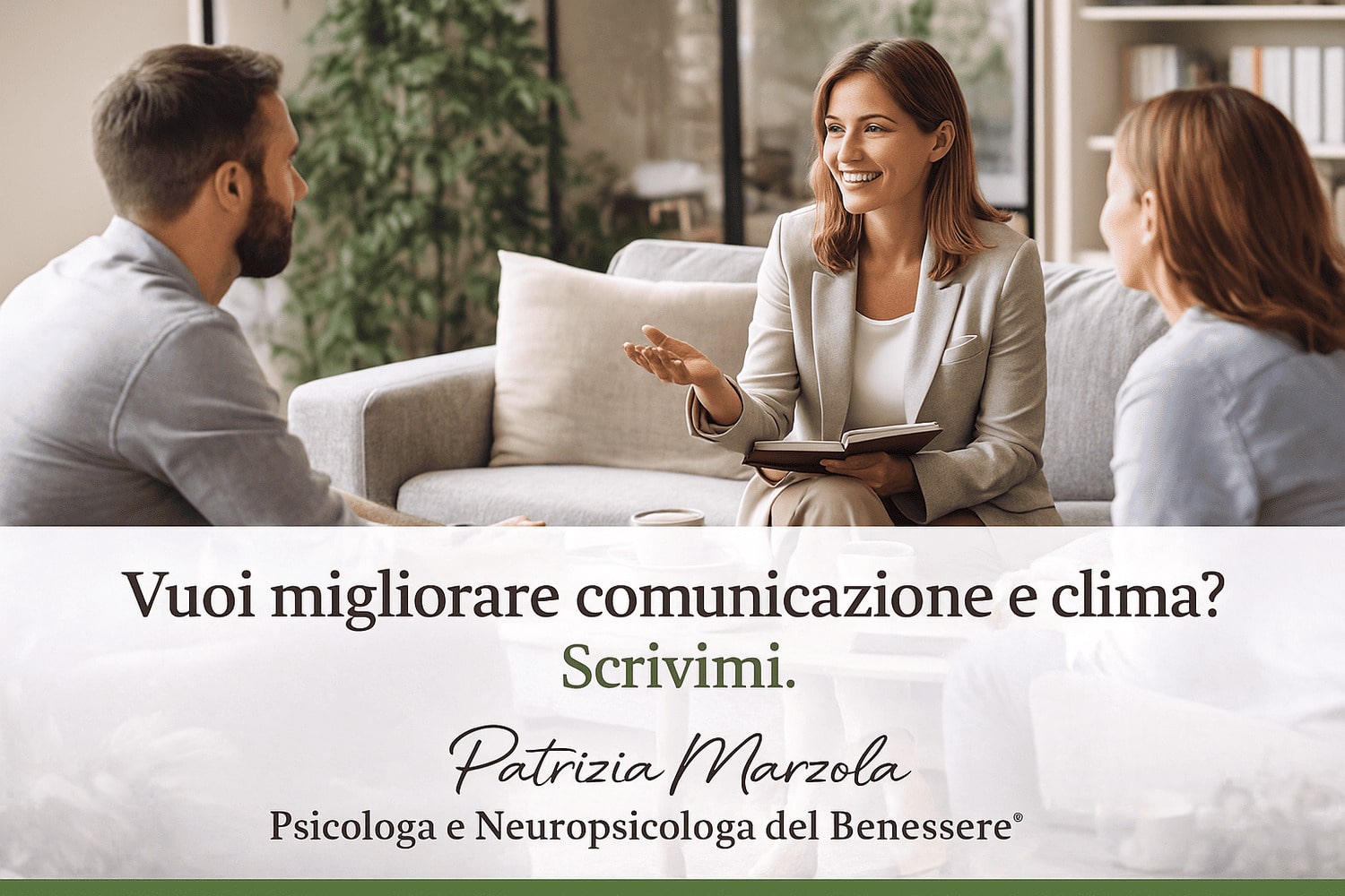 Psicologa aziendale che facilita comunicazione e clima – Patrizia Marzola