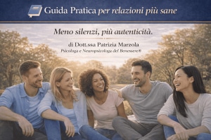 Guida gratuita per le relazioni interpersonali: persone reali a una festa in giardino che comunicano in modo autentico e sereno