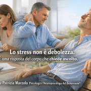 Persona adulta che vive stress psicologico, con tensione corporea e attivazione del sistema nervoso, spiegazione visiva di come funziona lo stress