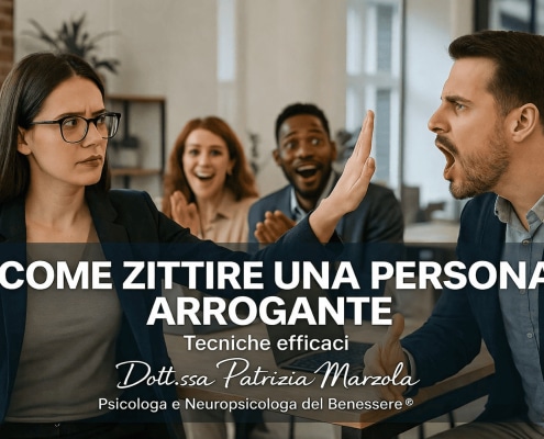 Persona che affronta una persona arrogante in un contesto relazionale senza perdere la calma