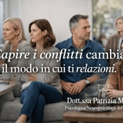 Persone in diversi contesti relazionali che vivono conflitti relazionali nella vita quotidiana, sul lavoro e nelle relazioni personali