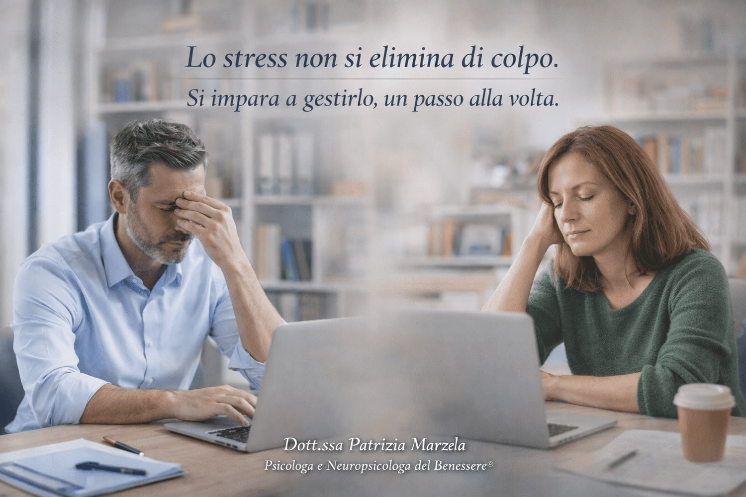 Gestione dello stress – Psicologa a Fidenza e Online Gestione dello stress: adulto sereno in un ambiente naturale, immagine di benessere e recupero dell’equilibrio emotivo