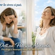 Persona adulta che ritrova calma ed equilibrio dopo un periodo di stress, concetto di superare lo stress e recuperare benessere psicologico