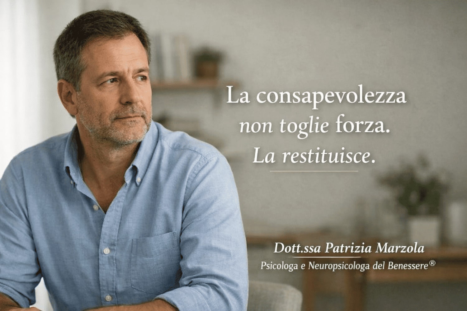 Uomo narcisista e consapevolezza: ritrovare forza nelle relazioni Uomo adulto riflessivo che rappresenta il percorso di consapevolezza nei comportamenti narcisistici nelle relazioni