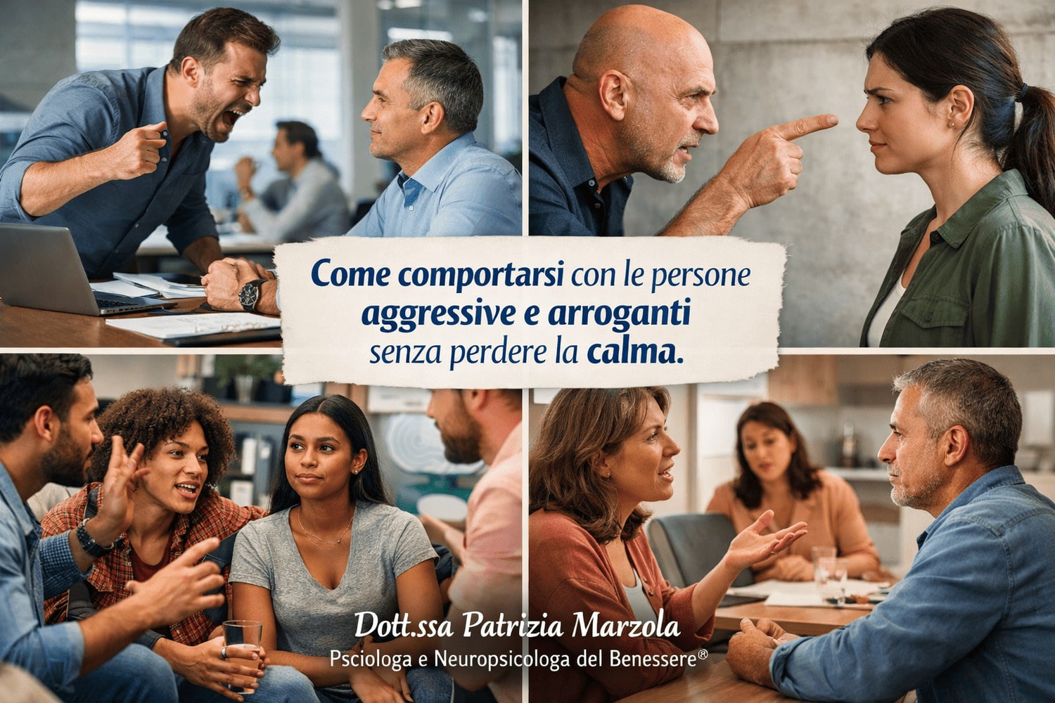Come comportarsi con persone aggressive e arroganti nelle relazioni Come comportarsi con le persone aggressive e arroganti senza perdere la calma nelle relazioni