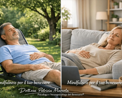 Corso mindfulness individuale per il benessere, praticato all’aperto e online con esercizi di consapevolezza e respirazione
