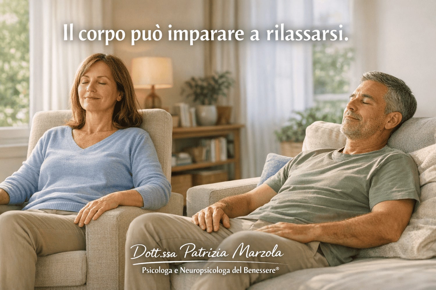 Corso di Rilassamento Muscolare Progressivo: imparare a rilassarsi anche a casa Corso di rilassamento muscolare progressivo praticabile a casa, seduti in poltrona o sul divano, per ridurre stress e tensione