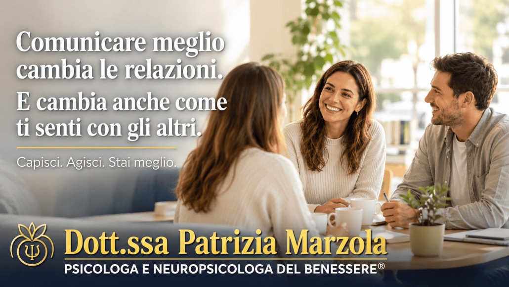 Comunicazione efficace e abilità sociali in una relazione positiva tra persone che dialogano con sicurezza e naturalezza