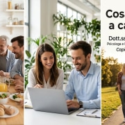 Persone reali che vivono momenti di benessere in famiglia, al lavoro e con amici, scoprendo cosa ti aiuta a cambiare e a stare meglio.