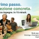 Come prendere appuntamento. Un collage di persone sorridenti e rilassate (coppie e una professionista al laptop) che rappresentano il benessere. Include il testo: "Il tuo primo passo. Una direzione concreta. Gratuito. Senza impegno. In 15 minuti.". Firma: "Dott.ssa Patrizia Marzola. Psicologa e Neuropsicologa del Benessere®.". L'immagine mostra come fare il primo passo nel percorso psicologico a Fidenza.