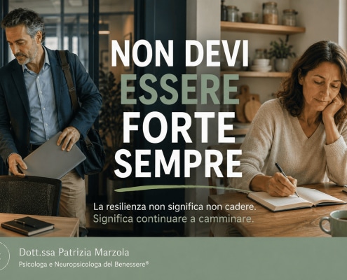 Uomo e donna adulti in contesti di vita quotidiana mentre affrontano un periodo di cambiamento, simbolo di resilienza e capacità di ricominciare.