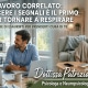 Donna e uomo che collaborano serenamente in ufficio e persona rilassata a casa dopo aver imparato a gestire lo stress lavoro correlato.