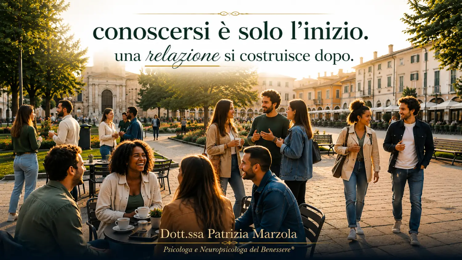 Creare relazioni: dalle conoscenze ai veri rapporti Creare relazioni: persone che socializzano e costruiscono nuovi rapporti