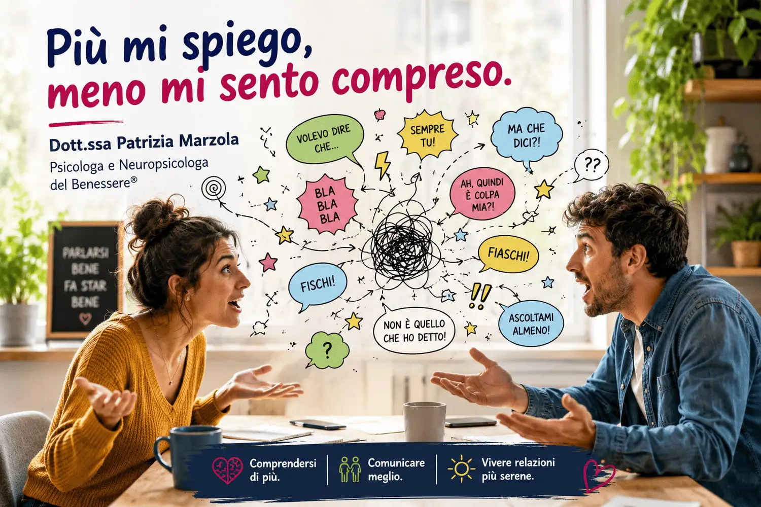 Quando dici una cosa e l'altro ne capisce un'altra Comunicazione e conflitto: fraintendimenti tra ciò che diciamo e ciò che l'altro capisce