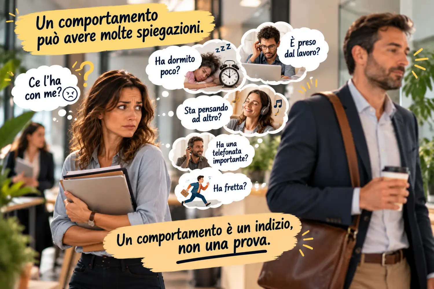 Un comportamento può avere molte spiegazioni Capire le persone: un comportamento è un indizio, non una prova
