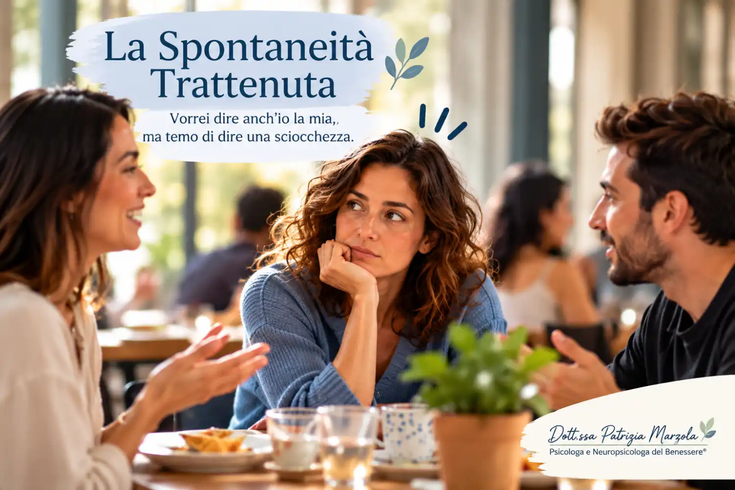 La Spontaneità Trattenuta nella paura del confronto Persona che vorrebbe parlare ma teme di non riuscire a sostenere la propria posizione